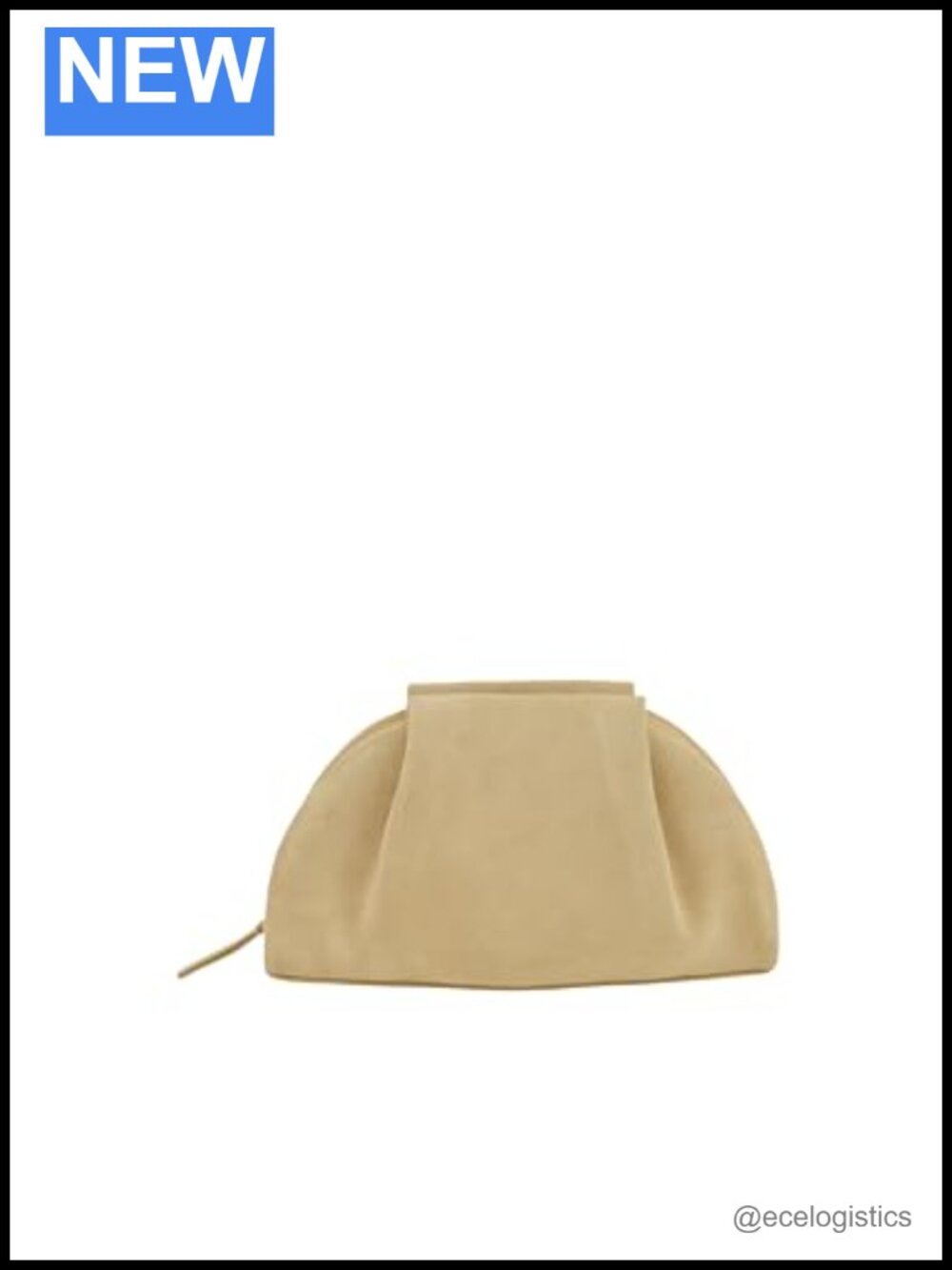 Suede Leather Clutch Bag with Zipper for Women & Evening Wear